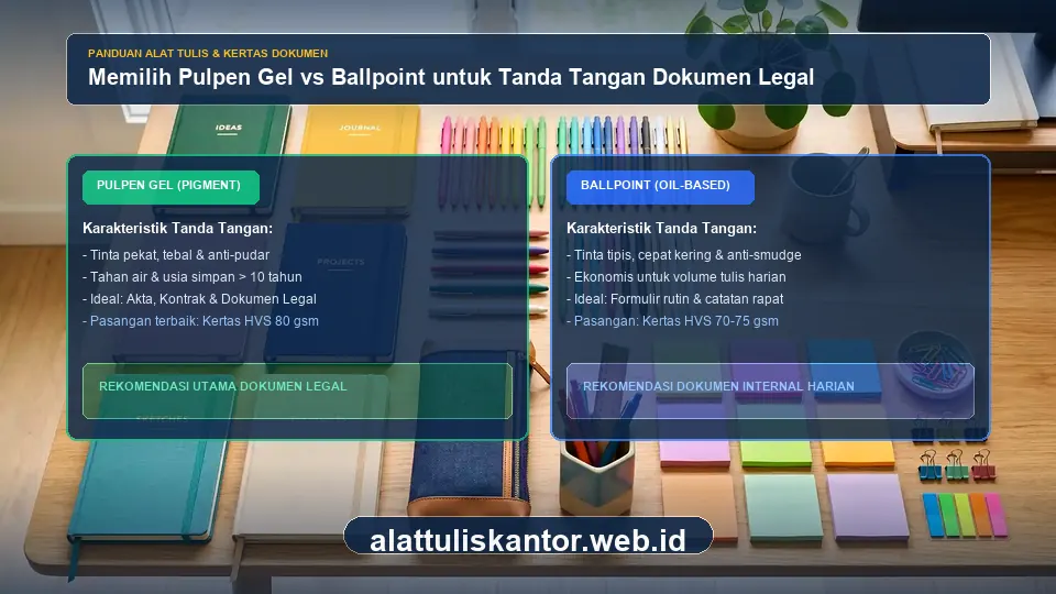 Memilih Pulpen Gel vs Ballpoint: Kelebihan untuk Tanda Tangan Dokumen